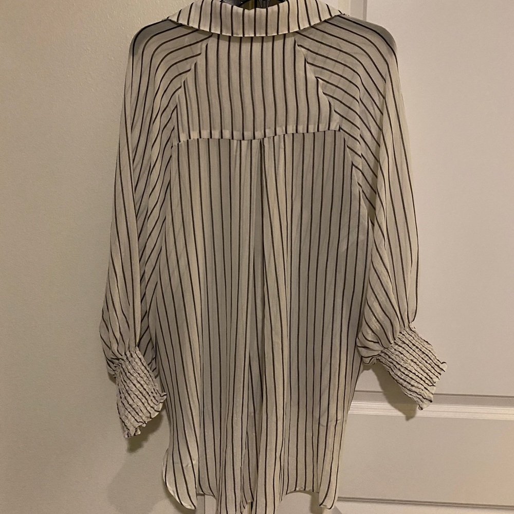 Oversized Striped Button Down - image 4